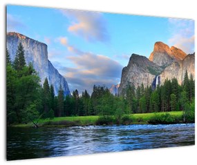 Tablou cu peisaj montan sălbatic (90x60 cm)