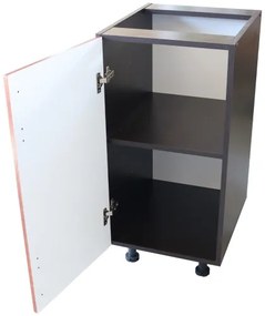 Corp inferior cu 1 usa stanga Zebra, Wenge/ MDF Cedru Mustata, fara blat, 40 x 82 x 50 cm