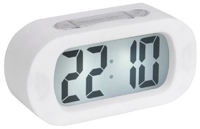 Ceas cauciucat cu alarmă Karlsson Gummy, alb