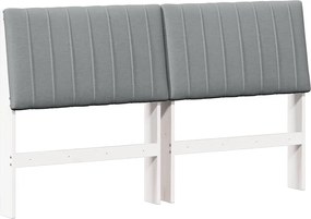 vidaXL Tăblie tapițată Gri deschis 150 cm Lemn de pin masiv