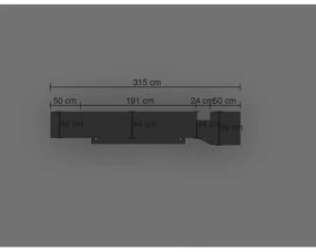 Set pat rabatabil dublu (150X200)+biblioteca(50)+cross+dulap(50) - NOVA SMALL SET