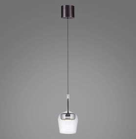 Pendul LED Smart cu Telecomanda, CCT, Sticla, Argintiu, Q-KON