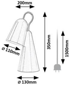 Lampa de birou Rabal magenta