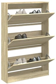 vidaXL Pantofar, stejar sonoma, 80x21x125,5 cm, lemn compozit