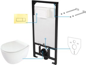 Deante Silia set cadru și vas wc, capac+ buton de spălare CDLZ6ZPW