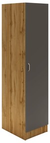 Dulap haaus Pedro, O Usa, Stejar Wotan/Antracit, 40 x 51 x 170 cm