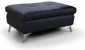 Taburet din piele SALERNO II 66x100 cm negru