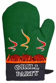 Mănușă Grill party verde, 18 x 28 cm