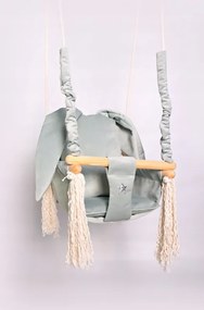Scaun din lemn pentru copii Grey Bunny