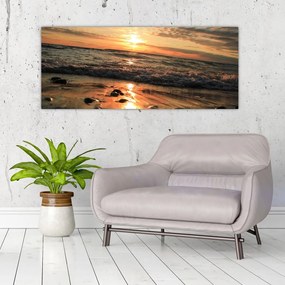 Tablou - Apus de soare, ocean (120x50 cm)