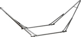 Outsunny suport hamac 2-în-1, rezistent la intemperii, suport pentru rufe, 290 cm x 92 cm x 88 cm, Negru | Aosom Romania