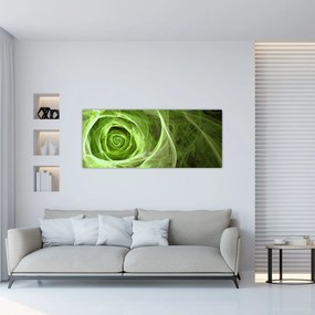 Tablou - Abstract Rose Green (120x50 cm)