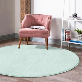 Covor rotund verde mentă lavabil adecvat și pentru aspiratoare robot ø 100 cm Comfort – Mila Home
