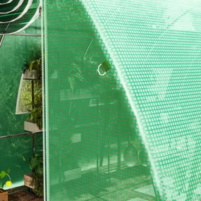 Outsunny Prelata Sera 6×3×2 m – Cu 12 Ferestre, Usa Rulanta si Margini | Aosom Romania