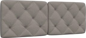 vidaXL Pernă pentru tăblie de pat, gri taupe, 120 cm, material textil