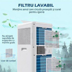 HOMCOM Aparat portabil de aer condiţionat, dezumidificator, ventilator | Aosom Romania