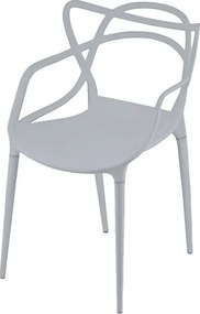 Scaun de masa KATO din plastic, gri deschis