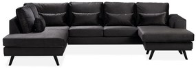 Colțar Seattle K121Gri, 295x202x85cm, Picioare: Lemn