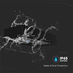 Aplică LED solară cu senzor LED/6W/3,7V IP65 4000K negru