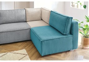 Colțar cu tapițerie din catifea reiată (în formă de "U"/cu colț variabil) Nihad modular – Bobochic Paris