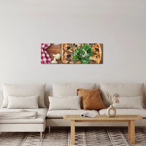 Tablou cu pizza (cu ceas) (90x30 cm)