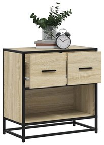 vidaXL Noptiera din stejar Sonoma 60x31x60 cm lemn prelucrat si metal