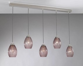Lustra moderna cu 5 pendule design italian 10008 Amethyst