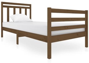 3100642 vidaXL Cadru de pat, maro miere, 90x200 cm, lemn masiv