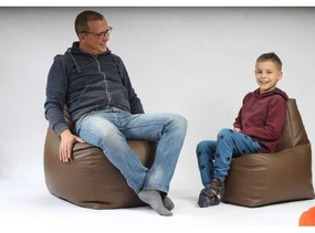 Fotoliu tip Scaun Sunlounger, Material Piele ecologica - Chocolate