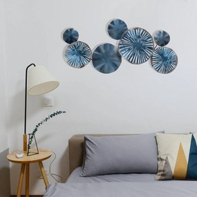 Decoratiune de perete Metal Astrid, Multicolor, 35x0,08x79 cm