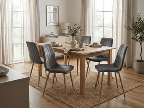 Scaun din catifea LAVA GRAPHITE GRAY, gri inchis