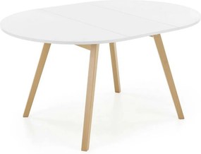 Masa extensibila RUBEN, alb/stejar, 102/142x102x73 cm