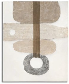 Tablou decorativ multicolor din lemn de Pin si panza, 80x2,8x100 cm, Stony Mauro Ferretti