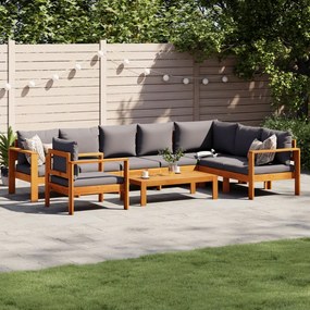 3214864 vidaXL Set de canapele grădină cu perne, 6 piese, lemn masiv acacia