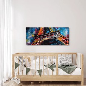 Tablou - Pictură a Turnului Eiffel II. (120x50 cm)