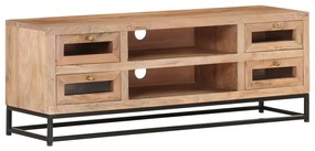 Comoda TV, 110x30x40 cm, lemn masiv de acacia