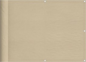 vidaXL Paravan de balcon, bej, 75x1000 cm, 100% poliester oxford