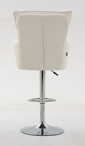 HR250W Scaun Crem Boucle Bază Cromata