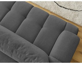 Canapea gri închis extensibilă/cu spațiu de depozitare 251 cm Fuji – Bobochic Paris