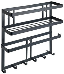 Wenko Raft multifuncțional de bucătărie cu cârligeGala, 33 x 9 x 30 cm