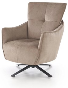 Fotoliu rotativ Scampi stofa cappuccino H97 cm