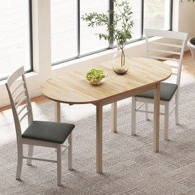 HOMCOM Masă Pliabilă pentru 4-6 persoane din Lemn de Pin, 140x70x75 cm, Natural | Aosom Romania