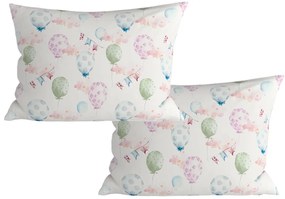 Set 2 huse decorative pentru perna BALUNEA 40x60 cm, alba