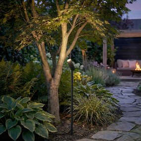 Spot negru 80cm incl. LED reglabil IP65 incl. Cablu și ștecher - Carl