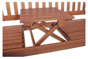 Bancă de grădină cu masă de depozitare din lemn de eucalipt Phuket - Garden Pleasure