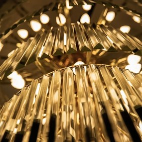 Lustra spectaculoasa pentru casa scarii sau hol LUXE auriu, H-330cm