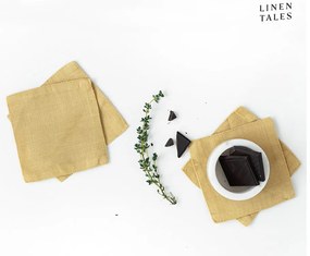 Coasters galbene din țesătură 4 buc. – Linen Tales