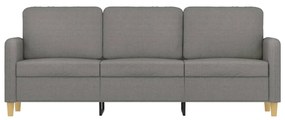 Canapea cu 3 locuri, gri inchis, 180 cm, material textil Morke gra, 198 x 77 x 80 cm