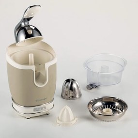 Presa electrica pentru citrice Ariete VINTAGE JUICER 0413/03, 85W, Corp metalic, Functionare silentioasa, 2 atasamente, Bej