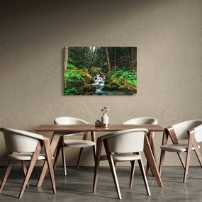 Tablou cu pârău în pădure (90x60 cm)